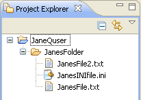 Project Explorer view