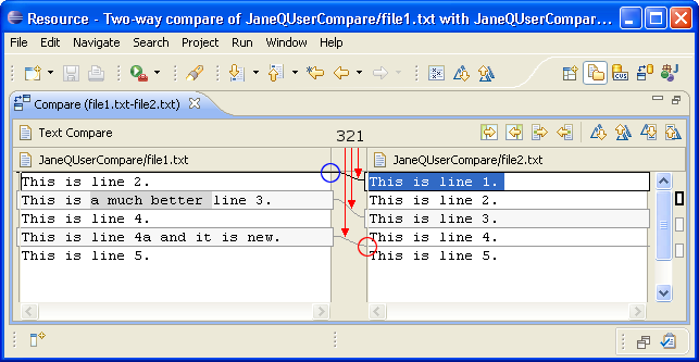 Compare editor