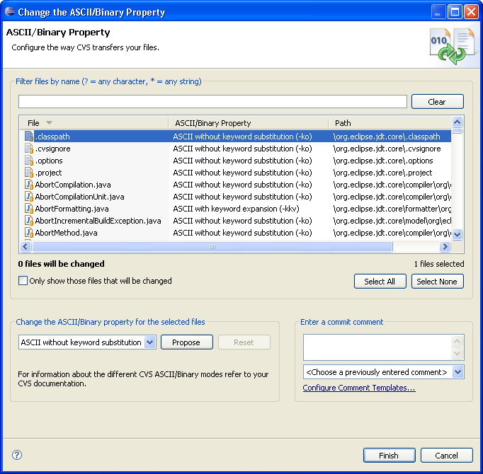 The Set Keyword Substitution Mode wizard