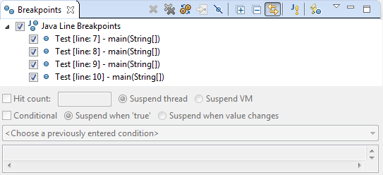 Breakpoint view sorting